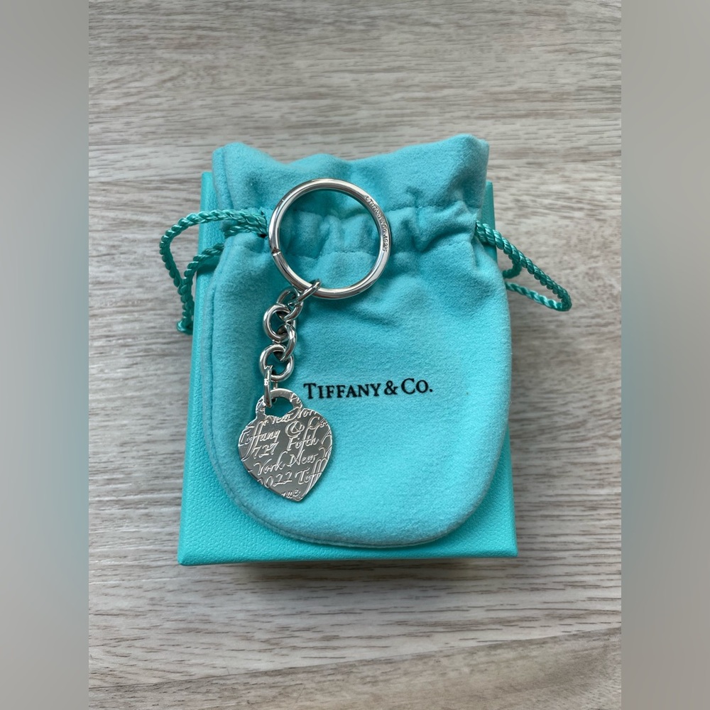 Tiffany & Co. 727 Fifth Avenue New York Silver Tag KeyChain